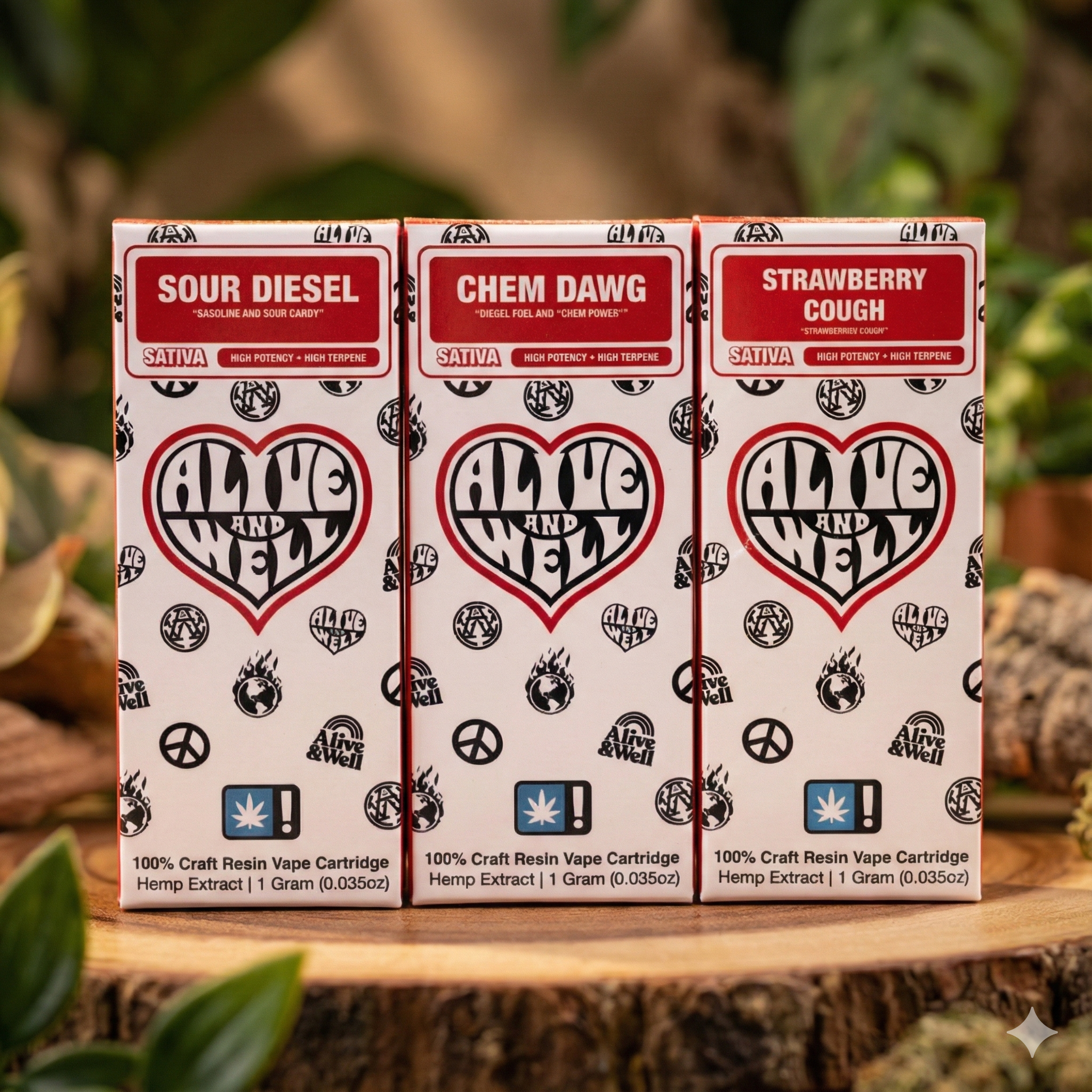 Alive and Well THCa Live Resin 510 Vape Cart- Sativa