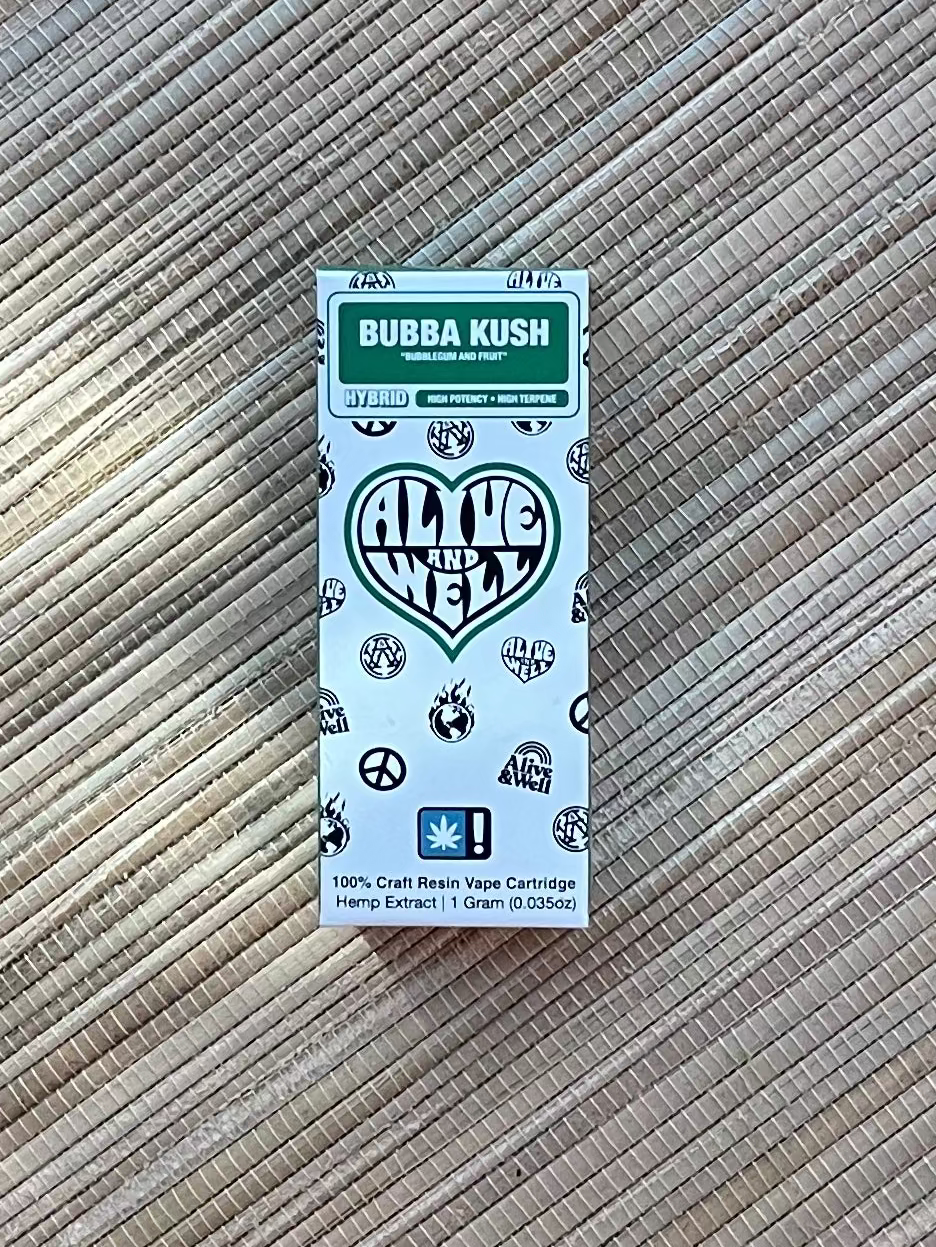 Alive and Well THCa Live Resin 510 Vape Cart- Hybrid