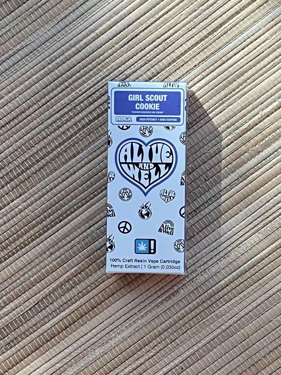 Alive and Well THCa Live Resin 510 Vape Cart- Indica
