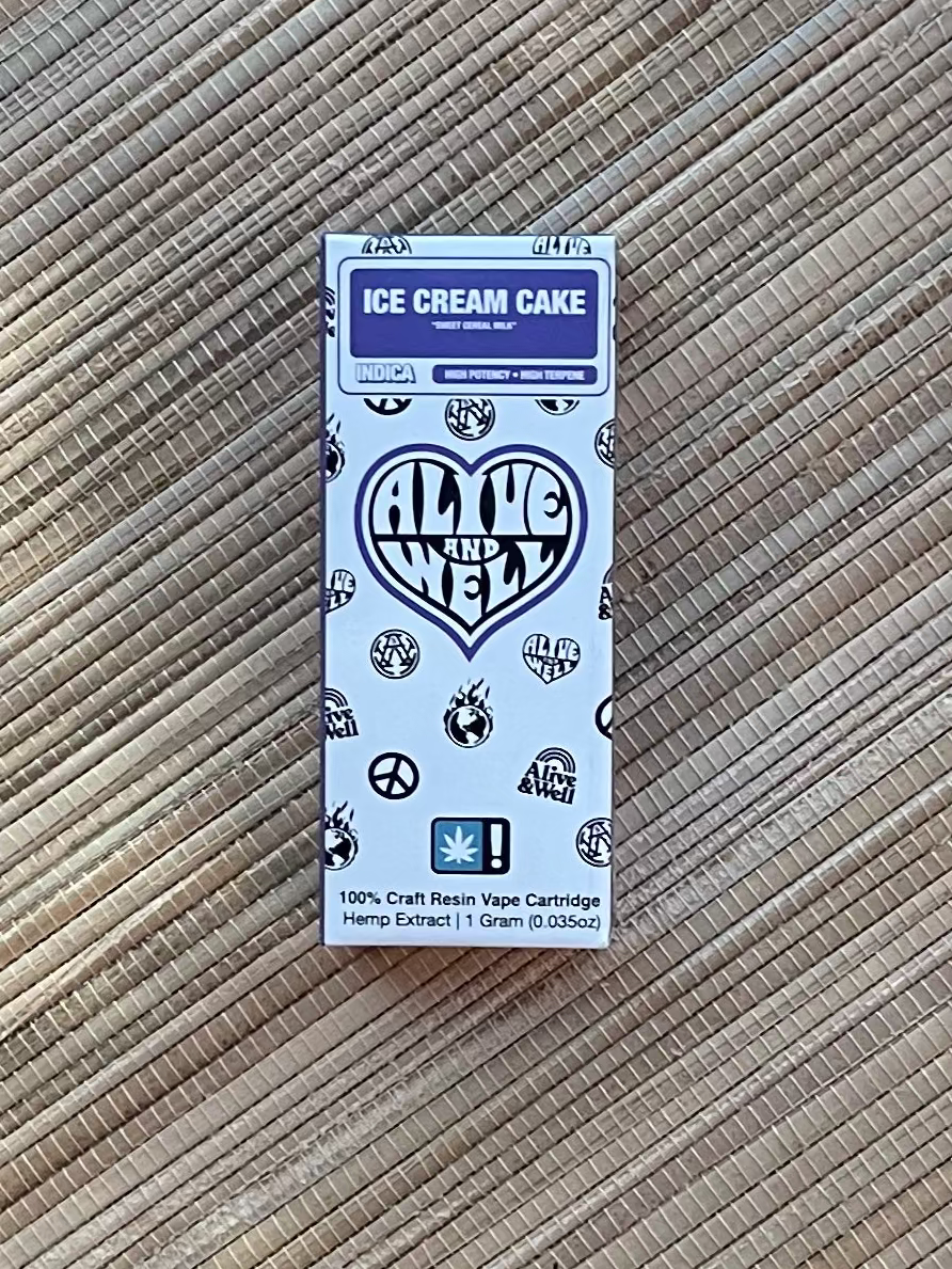 Alive and Well THCa Live Resin 510 Vape Cart- Indica