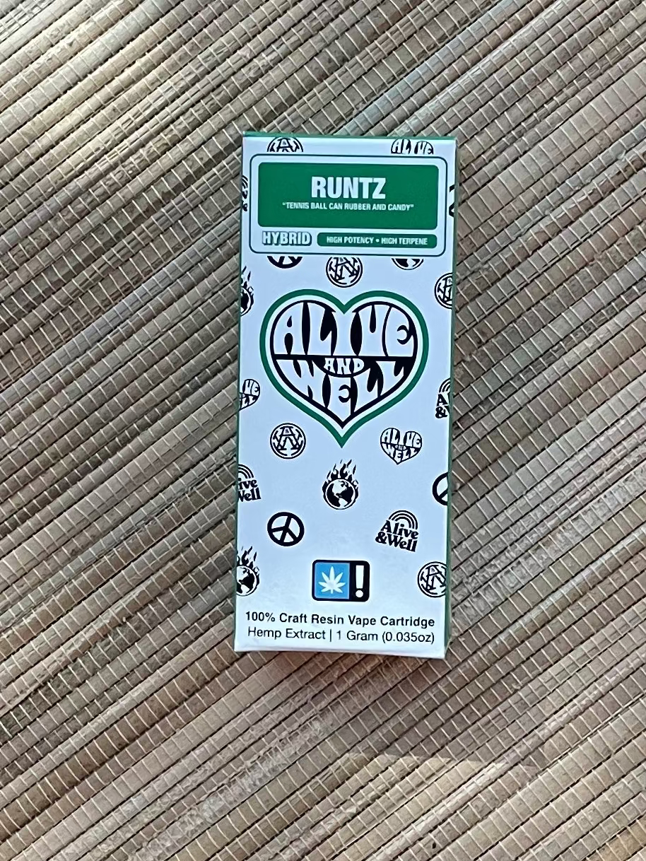 Alive and Well THCa Live Resin 510 Vape Cart- Hybrid