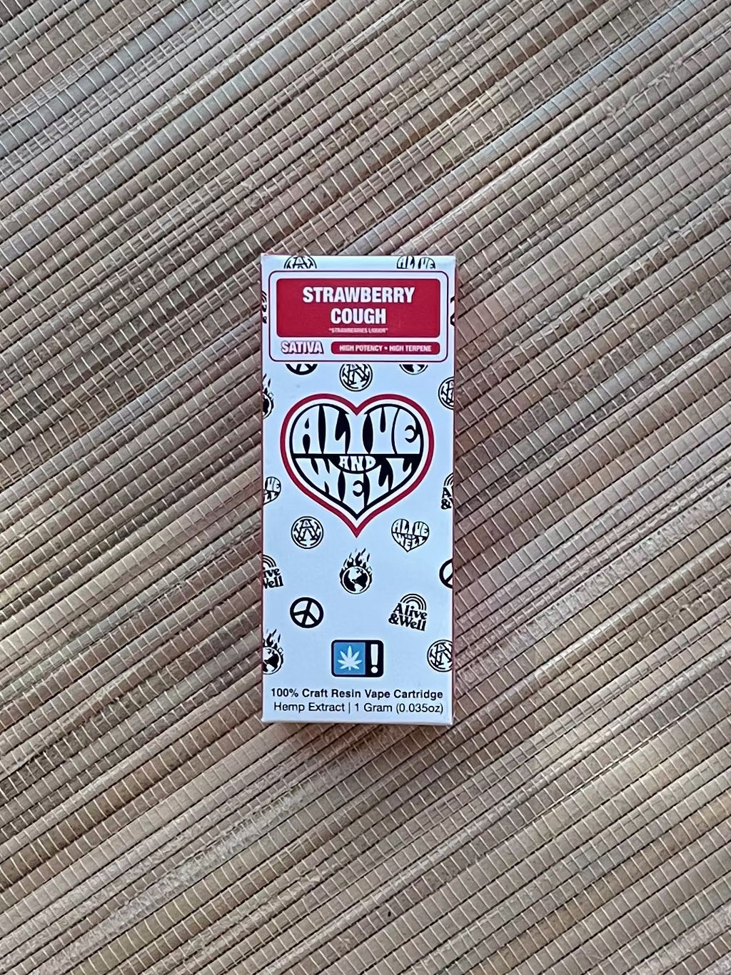 Alive and Well THCa Live Resin 510 Vape Cart- Sativa