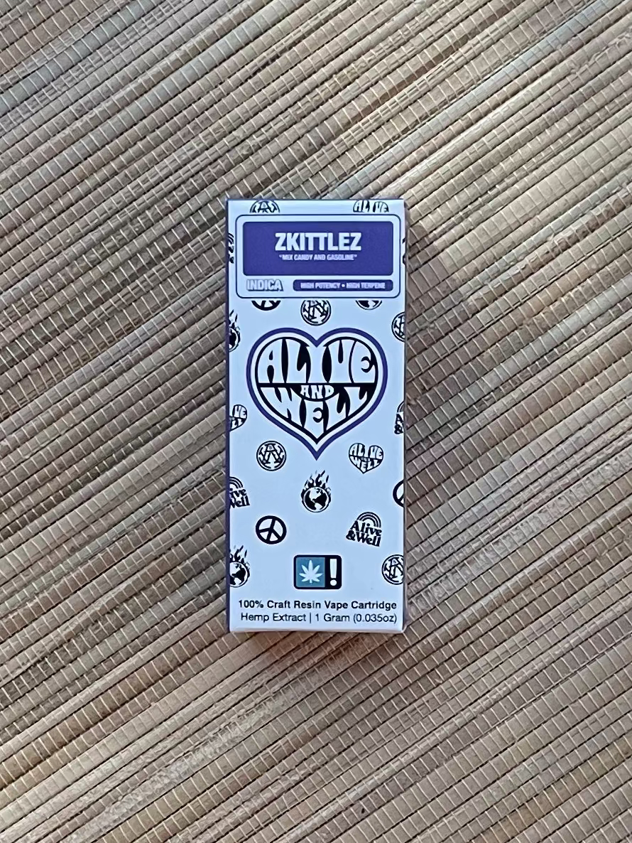 Alive and Well THCa Live Resin 510 Vape Cart- Indica